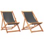 Sillas de playa plegables 2 unidades tela gris de , Sillas de jardín - Ref: Foro24-3214493, Precio: 90,27 €, Descuento: %