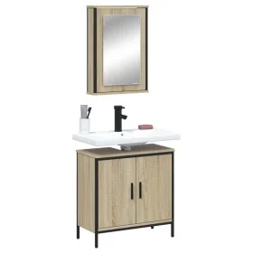 Sonoma oak plywood 2-piece bathroom furniture set by , Bathroom furniture - Ref: Foro24-3214781, Price: 107,91 €, Discount: %