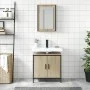 2-teiliges Badezimmermöbelset aus Sonoma-Eichensperrholz von , Badezimmermöbel - Ref: Foro24-3214781, Preis: 110,11 €, Rabatt: %