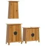 Conjunto de muebles de baño 3 piezas madera maciza de pino de , Muebles de baño - Ref: Foro24-3223457, Precio: 455,75 €, Desc...