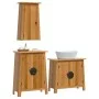 Conjunto de muebles de baño 3 piezas madera maciza de pino de , Muebles de baño - Ref: Foro24-3223457, Precio: 455,75 €, Desc...
