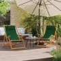 Klappbare Strandkörbe 2 Einheiten aus grünem Stoff von , Gartenstühle - Ref: Foro24-3214485, Preis: 141,22 €, Rabatt: %