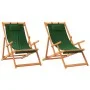 Klappbare Strandkörbe 2 Einheiten aus grünem Stoff von , Gartenstühle - Ref: Foro24-3214485, Preis: 141,22 €, Rabatt: %