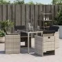 Garden armchairs with cushions 4 pcs light gray synthetic rattan by , Garden chairs - Ref: Foro24-4007440, Price: 217,92 €, D...