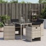 Gartensessel mit Kissen 4 Stück hellgraues synthetisches Rattan von , Gartenstühle - Ref: Foro24-4007440, Preis: 178,92 €, Ra...