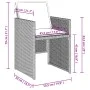 Garden armchairs with cushions 4 pcs light gray synthetic rattan by , Garden chairs - Ref: Foro24-4007440, Price: 217,92 €, D...