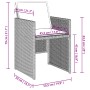 Gartensessel mit Kissen 4 Stück hellgraues synthetisches Rattan von , Gartenstühle - Ref: Foro24-4007440, Preis: 178,92 €, Ra...