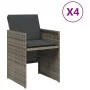 Garden armchairs with cushions 4 units gray synthetic rattan by , Garden chairs - Ref: Foro24-4007437, Price: 218,36 €, Disco...