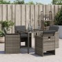 Garden armchairs with cushions 4 units gray synthetic rattan by , Garden chairs - Ref: Foro24-4007437, Price: 179,21 €, Disco...