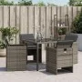 Garden armchairs with cushions 4 units gray synthetic rattan by , Garden chairs - Ref: Foro24-4007437, Price: 218,36 €, Disco...