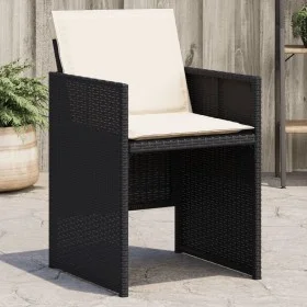 Garden chairs with cushions 4 units black synthetic rattan by , Garden chairs - Ref: Foro24-4007435, Price: 212,05 €, Discoun...