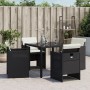 Gartenstühle mit Kissen, 4 Stück, schwarzes synthetisches Rattan von , Gartenstühle - Ref: Foro24-4007435, Preis: 174,13 €, R...