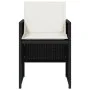Garden chairs with cushions 4 units black synthetic rattan by , Garden chairs - Ref: Foro24-4007435, Price: 212,05 €, Discoun...