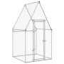 Chicken cage silver galvanized steel 100x100x190 cm by , Cages and habitats for small animals - Ref: Foro24-172549, Price: 85...