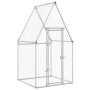 Jaula para gallinas acero galvanizado plateado 100x100x190 cm