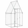 Jaula para gallinas acero galvanizado plateado 100x100x190 cm