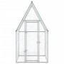 Jaula para gallinas acero galvanizado plateado 100x100x190 cm