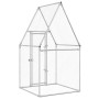 Jaula para gallinas acero galvanizado plateado 100x100x190 cm