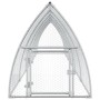 Jaula para gallinas acero galvanizado plateado 600x105x120 cm