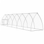 Jaula para gallinas acero galvanizado plateado 600x105x120 cm