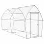 Chicken cage silver galvanized steel 400x105x182 cm by , Cages and habitats for small animals - Ref: Foro24-172556, Price: 14...