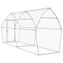 Chicken cage silver galvanized steel 400x105x182 cm by , Cages and habitats for small animals - Ref: Foro24-172556, Price: 14...