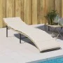 Lounger with beige synthetic rattan cushion 55x199x50 cm by , Loungers - Ref: Foro24-368248, Price: 130,34 €, Discount: %