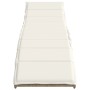 Liege mit beigem synthetischem Rattankissen 55x199x50 cm von , Liegen - Ref: Foro24-368248, Preis: 83,38 €, Rabatt: %