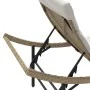Lounger with beige synthetic rattan cushion 55x199x50 cm by , Loungers - Ref: Foro24-368248, Price: 130,34 €, Discount: %