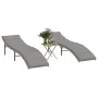 Sun loungers with table 2 units beige synthetic rattan by , Loungers - Ref: Foro24-368255, Price: 247,07 €, Discount: %