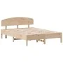Estructura de cama con cabecero madera de pino blanco 150x200cm de , Camas y somieres - Ref: Foro24-3207205, Precio: 167,57 €...