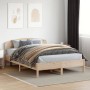 Bettgestell aus weißem Kiefernholz mit Kopfteil 150 x 200 cm von , Betten und Lattenroste - Ref: Foro24-3207205, Preis: 169,6...