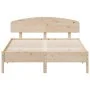 Estructura de cama con cabecero madera de pino blanco 150x200cm de , Camas y somieres - Ref: Foro24-3207205, Precio: 167,57 €...