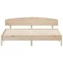Bed frame with solid pine wood headboard 180x200 cm by , Beds and slatted bases - Ref: Foro24-3207197, Price: 172,32 €, Disco...