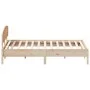 Bed frame with solid pine wood headboard 180x200 cm by , Beds and slatted bases - Ref: Foro24-3207197, Price: 172,32 €, Disco...