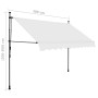 Manual retractable awning with cream LED 300 cm by vidaXL, Awnings - Ref: Foro24-145873, Price: 74,50 €, Discount: %