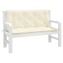 Garden bench cushions 2 pcs cream white 120x50x7 cm by , Cushions for chairs and sofas - Ref: Foro24-361680, Price: 40,96 €, ...