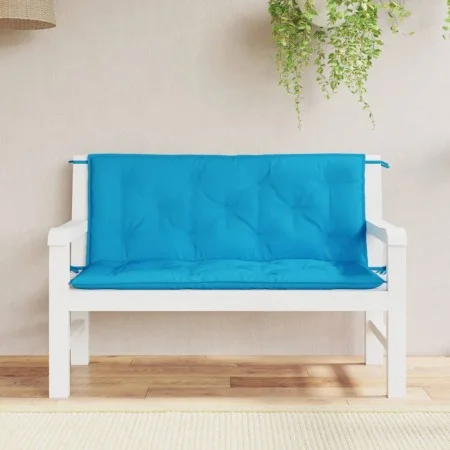 Cojines de banco de jardín 2 uds azul claro 120x50x7 cm de , Cojines para sillas y sofás - Ref: Foro24-361682, Precio: 37,22 ...