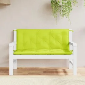 Garden bench cushions 2 pcs bright green 120x50x7 cm by , Cushions for chairs and sofas - Ref: Foro24-361689, Price: 36,82 €,...