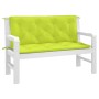 Garden bench cushions 2 pcs bright green 120x50x7 cm by , Cushions for chairs and sofas - Ref: Foro24-361689, Price: 29,32 €,...