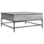 Mesa de centro madera ingeniería metal gris Sonoma 95x95x45 cm de , Mesas de centro - Ref: Foro24-3217067, Precio: 113,47 €, ...