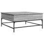 Sonoma gray metal engineered wood coffee table 95x95x45 cm by , Coffee table - Ref: Foro24-3217067, Price: 114,66 €, Discount: %