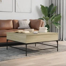 Couchtisch aus technischem Holz und Metall, Sonoma-Eiche, 95 x 95 x 45 cm von , Couchtisch - Ref: Foro24-3217065, Preis: 110,...