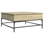 Mesa de centro madera ingeniería metal roble Sonoma 95x95x45 cm de , Mesas de centro - Ref: Foro24-3217065, Precio: 110,34 €,...