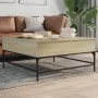 Mesa de centro madera ingeniería metal roble Sonoma 95x95x45 cm de , Mesas de centro - Ref: Foro24-3217065, Precio: 110,34 €,...
