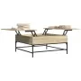 Mesa de centro madera ingeniería metal roble Sonoma 95x95x45 cm de , Mesas de centro - Ref: Foro24-3217065, Precio: 110,34 €,...