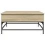 Mesa de centro madera ingeniería metal roble Sonoma 95x95x45 cm de , Mesas de centro - Ref: Foro24-3217065, Precio: 110,34 €,...