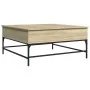 Mesa de centro madera ingeniería metal roble Sonoma 95x95x45 cm de , Mesas de centro - Ref: Foro24-3217065, Precio: 110,34 €,...