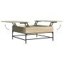Mesa de centro madera ingeniería metal roble Sonoma 95x95x45 cm de , Mesas de centro - Ref: Foro24-3217065, Precio: 110,34 €,...