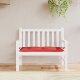 Cojín de banco de jardín tela Oxford rojo 110x50x7 cm de , Cojines para sillas y sofás - Ref: Foro24-361817, Precio: 26,27 €,...